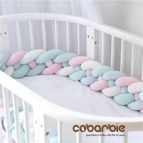 Baby Bed Bumper Cartoon Twist Crib Surround Soft Strip Spliced Bed Side  Cushion Pad Breathable Baby Crib Bedding Supply - AliExpress
