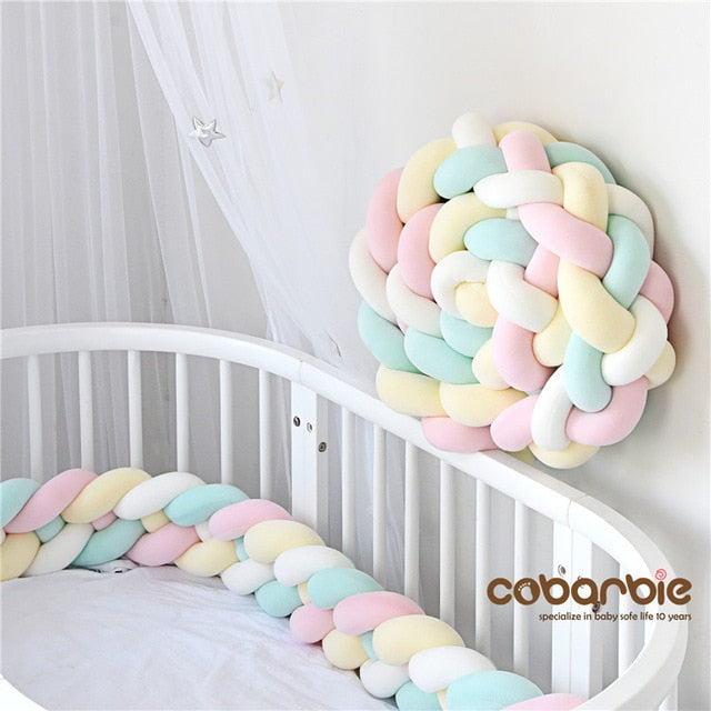 Baby Bed Bumper Cartoon Twist Crib Surround Soft Strip Spliced Bed Side  Cushion Pad Breathable Baby Crib Bedding Supply - AliExpress